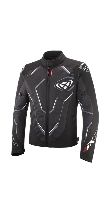 BLOUSON IXON DEMONIAK TEXTILE NOIR BLANC