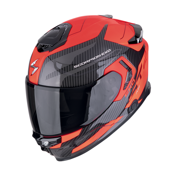 CASQUE INTEGRAL SCORPION EXO GT SP AIR FLEX NOIR ROUGE FLUO