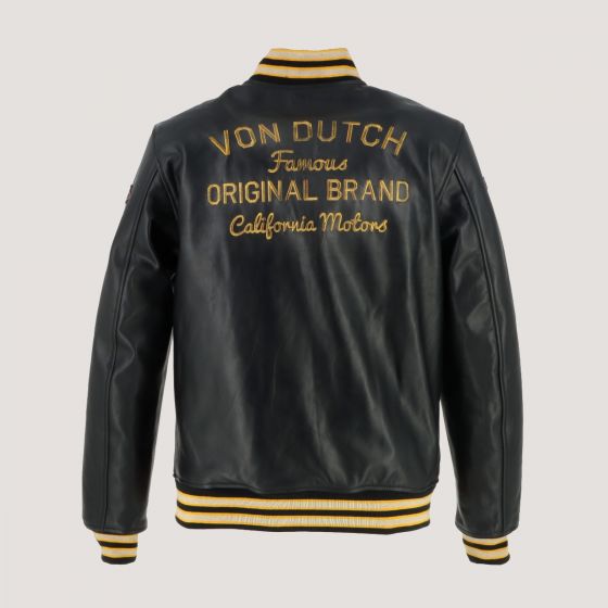 BLOUSON CUIR HELSTONS X VON DUTCH COLLEGIAN