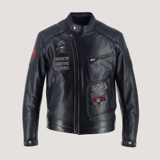 BLOUSON CUIR HELSTONS X VON DUTCH COLISEUL