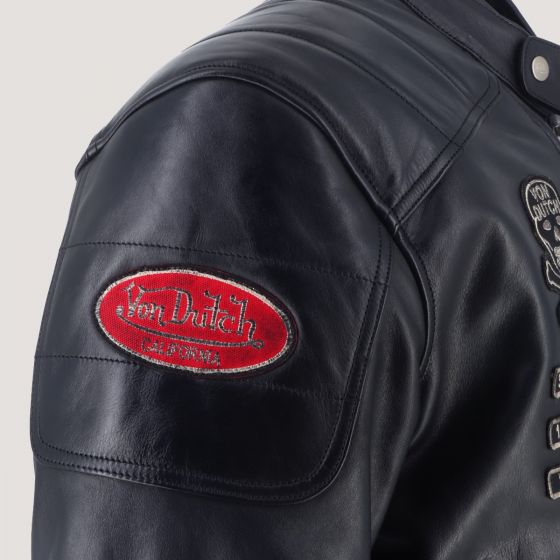 BLOUSON CUIR HELSTONS X VON DUTCH COLISEUL