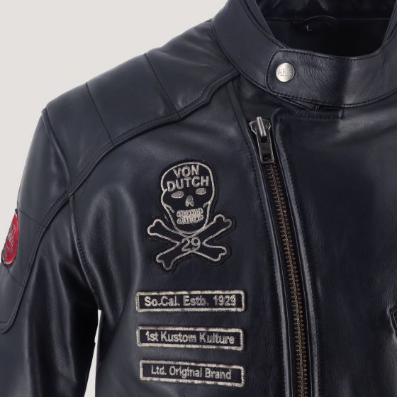 BLOUSON CUIR HELSTONS X VON DUTCH COLISEUL