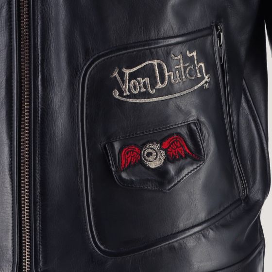 BLOUSON CUIR HELSTONS X VON DUTCH COLISEUL