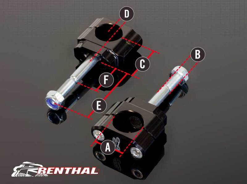 PONTETS DE GUIDON RENTHAL A 328.6MM FATBAR/ TWINWALL HONDA CR125R/250R