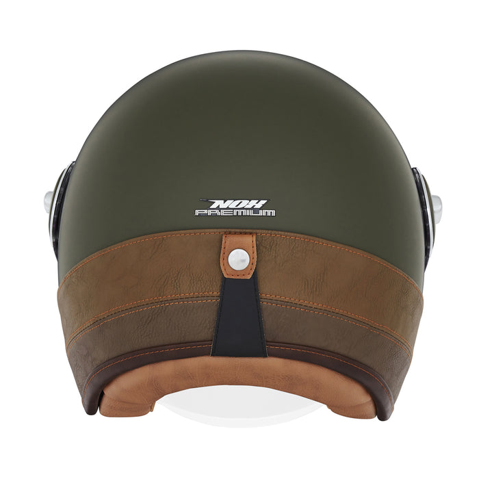 CASQUE JET NOX PREMIER HERITAGE CUIR