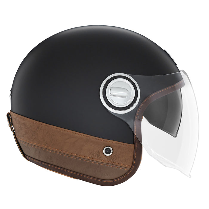CASQUE JET NOX PREMIER HERITAGE CUIR