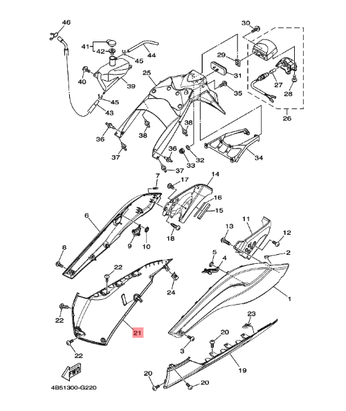 MOULURE DE CARENAGE LATERAL DROIT YAMAHA TMAX 500 2010