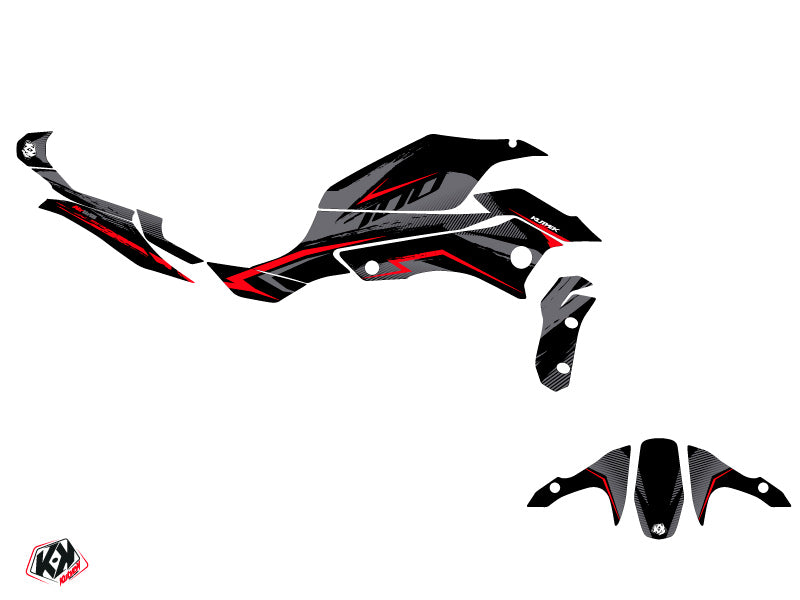 KIT DECO YAMAHA MT-07 2021-2024 AIRLINE NOIR-ROUGE