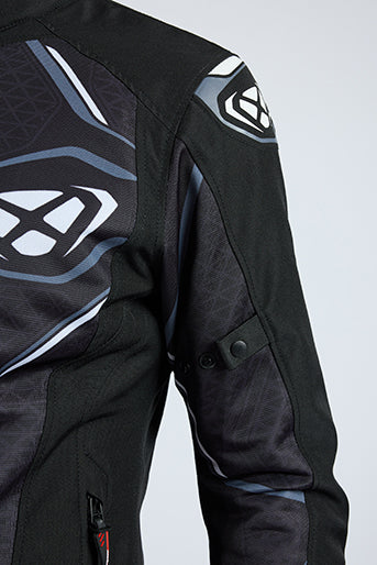 BLOUSON IXON DEMONIAK TEXTILE NOIR BLANC