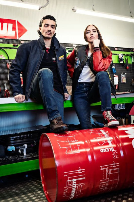 BLOUSON HELSTON X MOTUL TOILE MECANIC