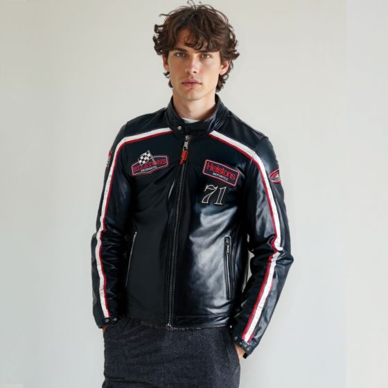 BLOUSON CUIR HELSTONS FORMULA SPORT