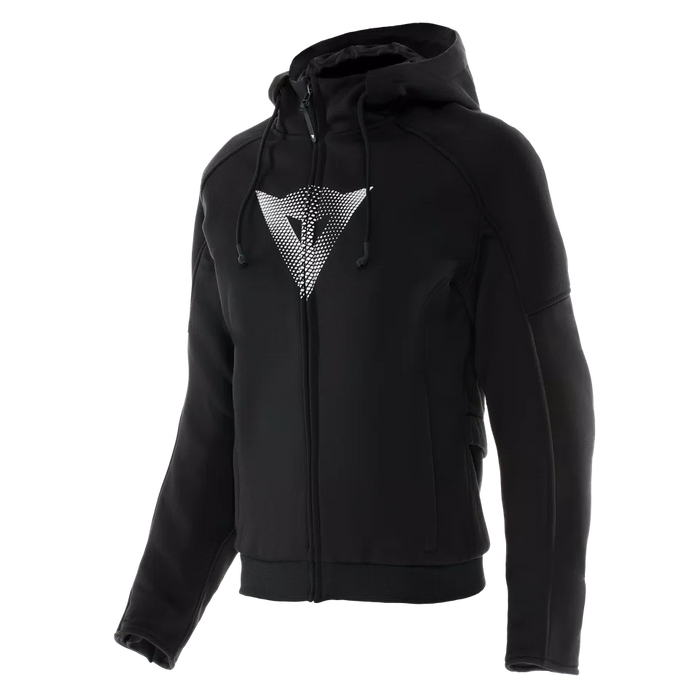 SWEAT A CAPUCHE ZIPPE MOTO DAINESE FEMME DAEMON-X SAFETY NOIR BLANC
