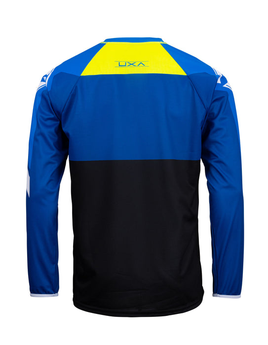 MAILLOT KENNY FORCE BLEU JAUNE FLUO