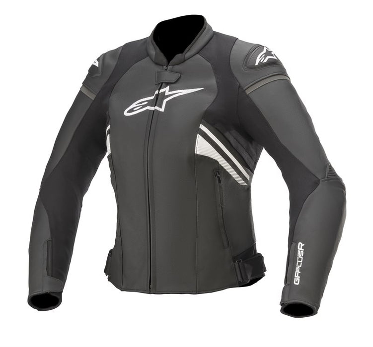 BLOUSON CUIR ALPINESTARS STELLA-GP PLUS R-V3 NOIR BLANC