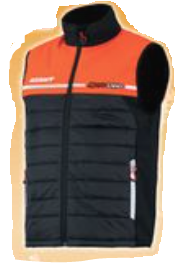 BODYWARMER MOTOLAND NOIR ORANGE 2022/2023