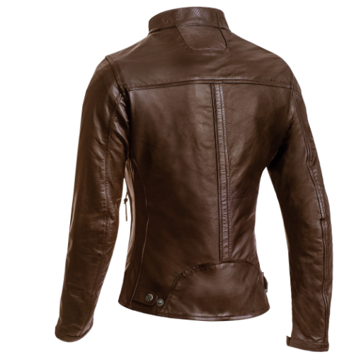 BLOUSON CUIR FEMME IXON CRANK MARRON - motoland