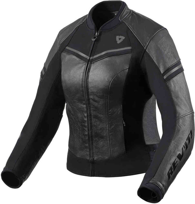 BLOUSON CUIR LADY REV'IT MEDIAN NOIR ANTHRACITE