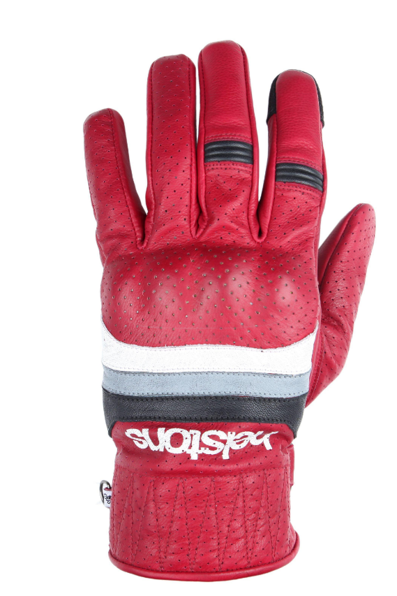 GANTS HELSTONS CUIR MORA AIR BORDEAUX BLANC GRIS NOIR — Motoland