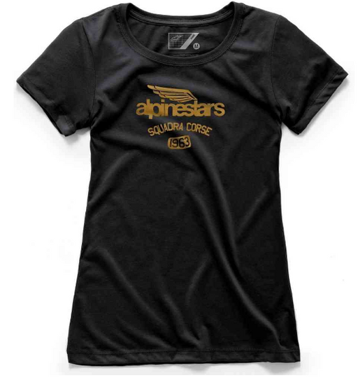 TEE SHIRT ALPINESTARS FEMME WINGED TEAM NOIR — Motoland-Dunkerque