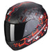 CASQUE SCORPION EXO 390 CUBE NOIR MAT ROUGE - motoland