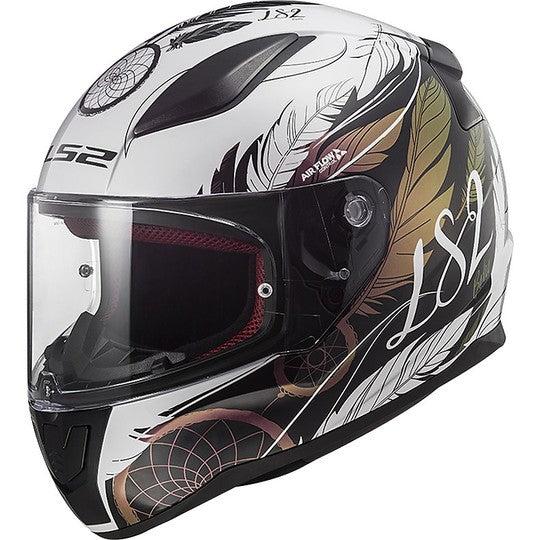 CASQUE LS2 FF353 RAPID BOHO BLANC NOIR ROSE - motoland