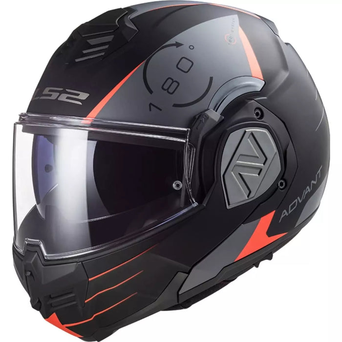 CASQUE LS2 FF906 ADVANT CODEX WHITE BLACK TITANIUM ROUGE