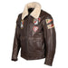 BLOUSON CUIR HELSTONS ESCADRON MARRON - motoland