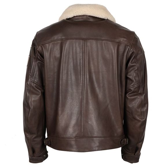 BLOUSON CUIR HELSTONS ESCADRON MARRON - motoland