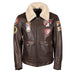 BLOUSON CUIR HELSTONS ESCADRON MARRON - motoland