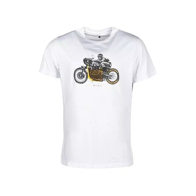 TEE SHIRT HELSTON BM COTON  BLANC