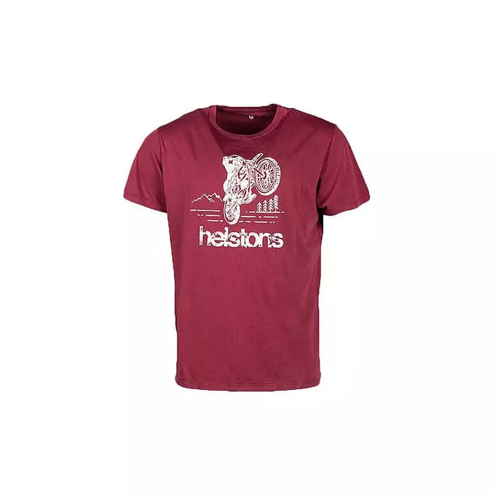 TEE SHIRT HELSTON FOREST COTON BORDEAUX