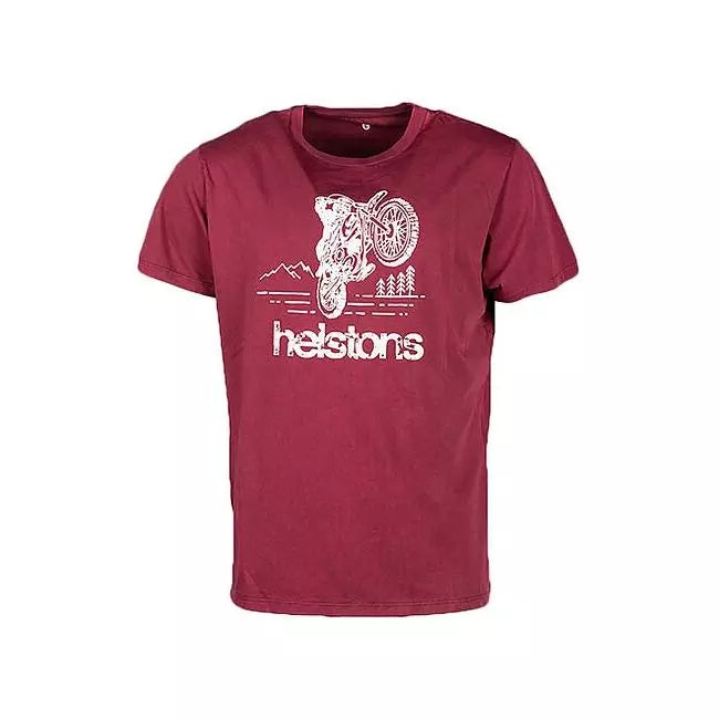 TEE SHIRT HELSTON FOREST COTON BORDEAUX