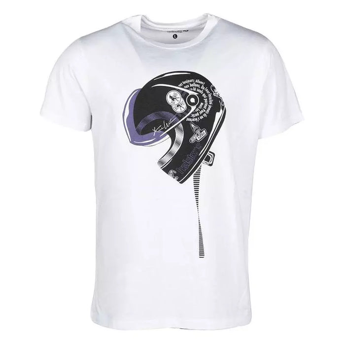 TEE SHIRT HELSTON FULL FACE COTON BLANC