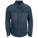 BLOUSON TOILE COTON HELSTONS VINCE BLEU DIRTY - motoland